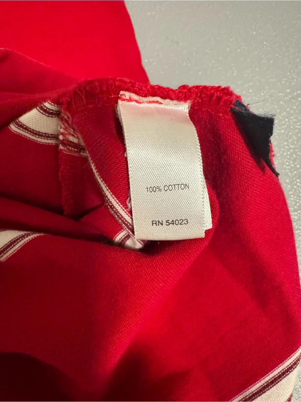 Banana Republic Red 100% Cotton Polo with White Stripes Size M